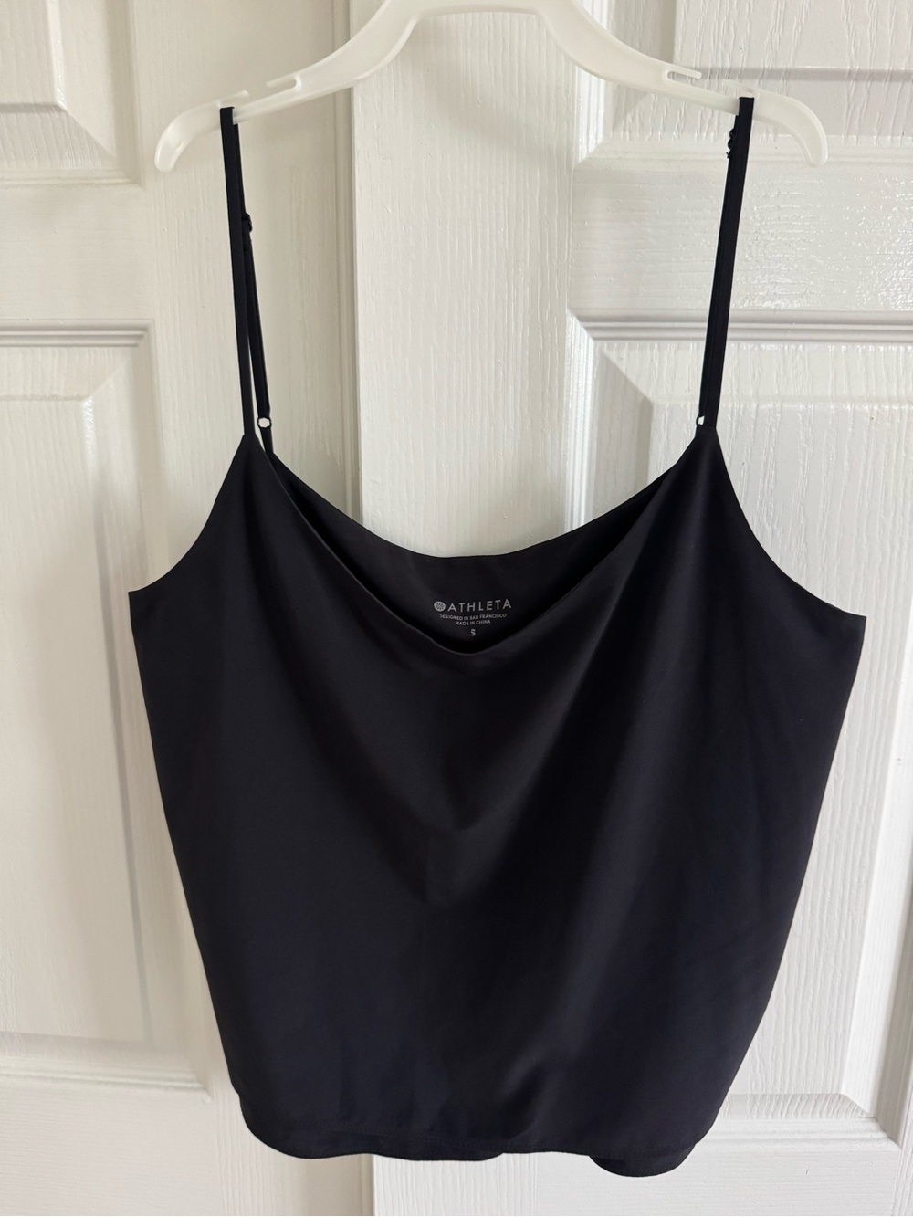 Athleta Black Cowl Neck Camisole with Adjustable Straps